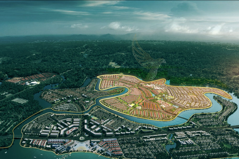Phối cảnh phân khu Đảo Phượng Hoàng tại Aqua City Đồng Nai