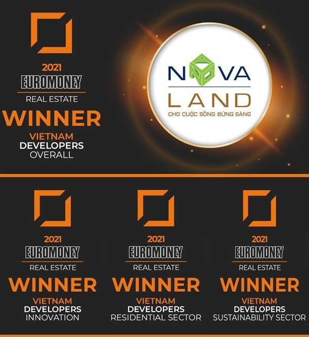 Tập đoàn Novaland đã được vinh danh "Nhà phát triển bất động sản xuất sắc 2021".