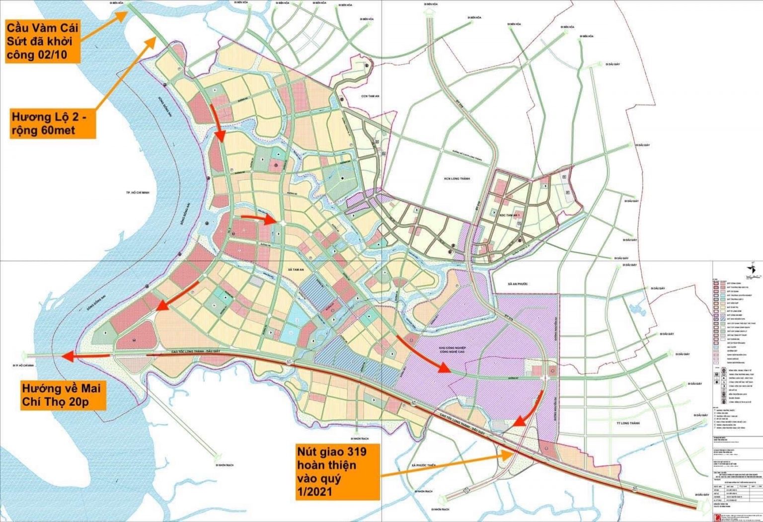 Bản đồ quy hoạch dự án đường Hương Lộ 2 mở rộng