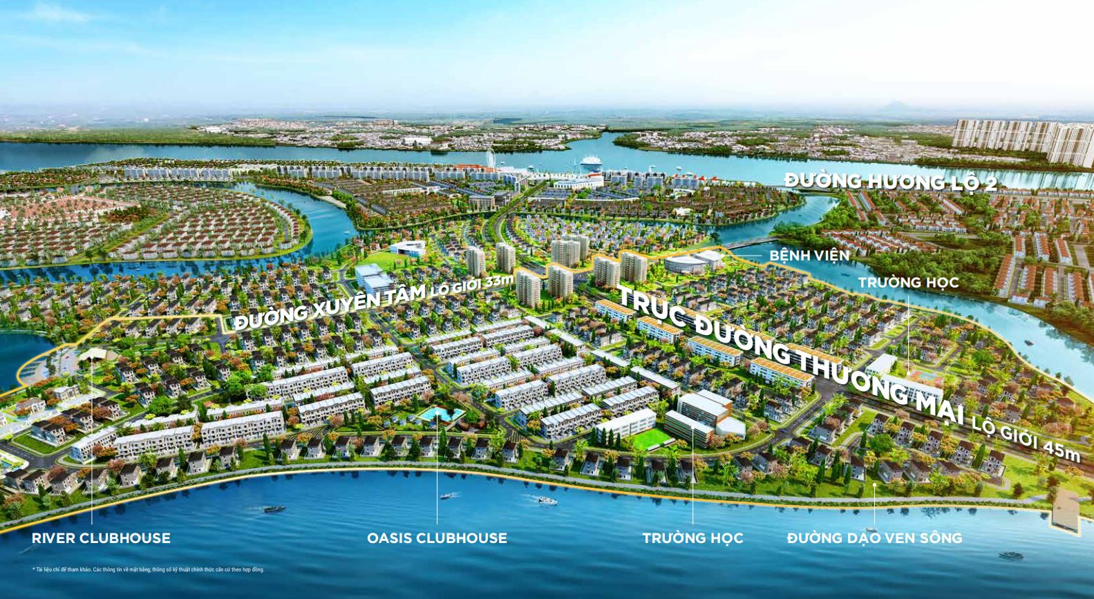 Biệt thự Aqua City là đều xây dựng ở vị trí đep nhất của dự án