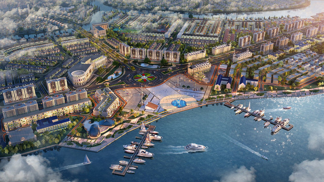 Tận dụng lợi thế sông nước bao quanh, Novaland phát triển tổ hợp quảng trường – bến du thuyền Aqua Marina tại dự án đô thị sinh thái thông minh Aqua City