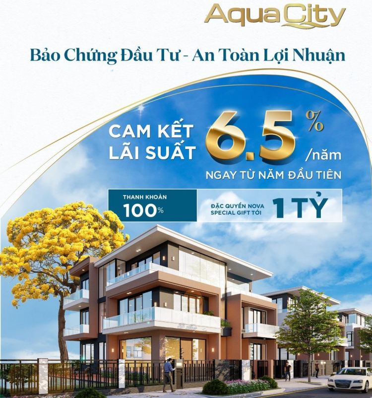 Chương trình "Bảo chứng đầu tư - An toàn lợi nhuận". Cam kết lãi suất 6.5%/năm của Novaland 