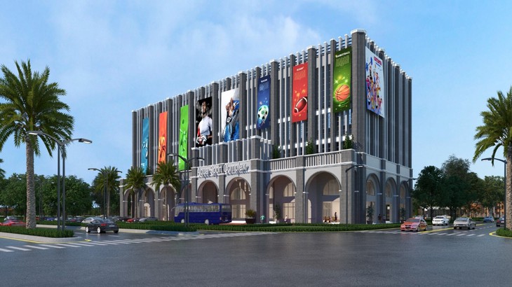 Aqua Sport Complex có tổng diện tích 8000m2 với quy mô 5 tầng cùng hàng loạt tiện ích đẳng cấp