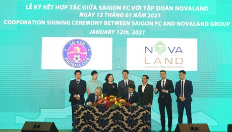 Ngày 12/01/2021 Lễ ký kết hợp tác giữa SaiGon FC với Tập đoàn Novaland