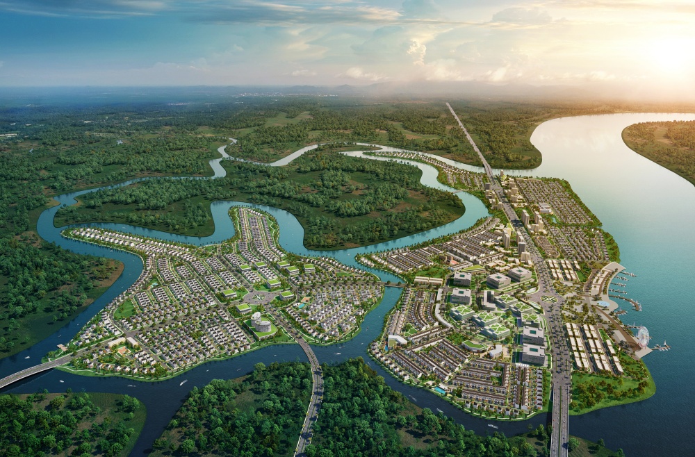 Phối cảnh tổng thể khu đô thị sinh thái thông minh Aqua City tại TP Biên Hòa, Đồng Nai